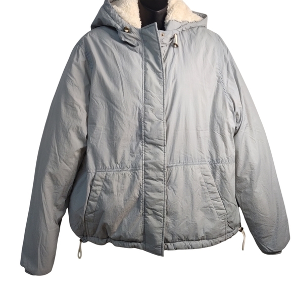 Arizona Jean Co Women's Gray Quilted Hooded Winter Jacket Size X-large NWT - Picture 1 of 13